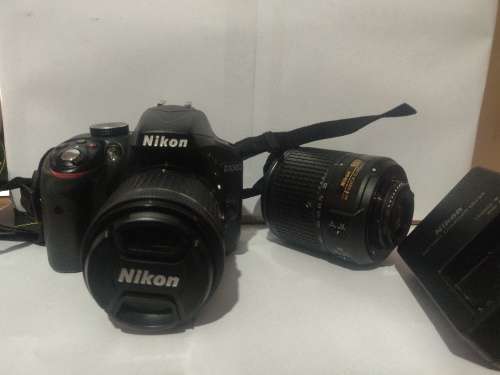 NIKON || D3300 || DSLR CAMERA || 24.2MP || BLACK || 18-55MM AND 55-200MM LENSES || BAG INCLUDED