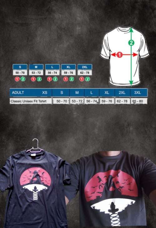 Naruto (itachi Uchiha) T-shirt SIZE (M&L)