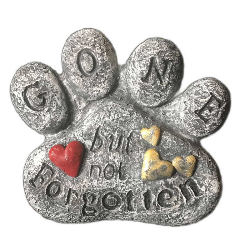 Paw Print Pet Memorial Stone