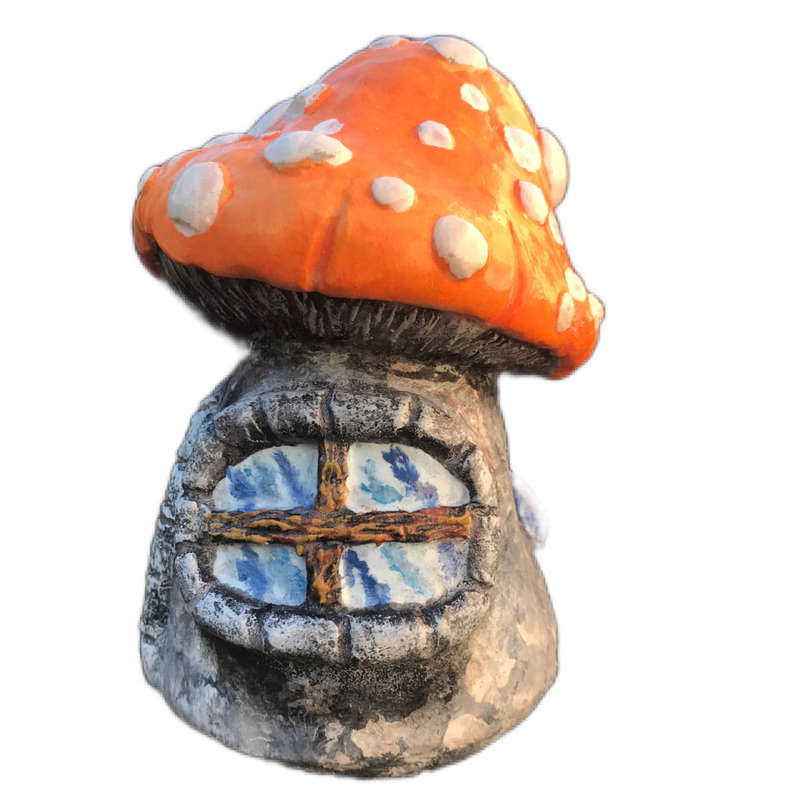 Toadstool Fairy House (ORANGE)