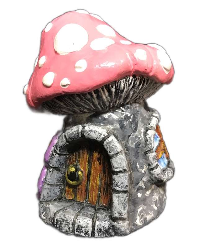 Toadstool Fairy House (Pink)