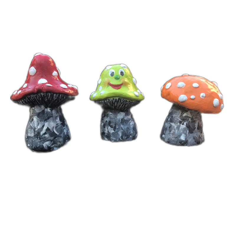 Three Tiny Toadstools (RED)