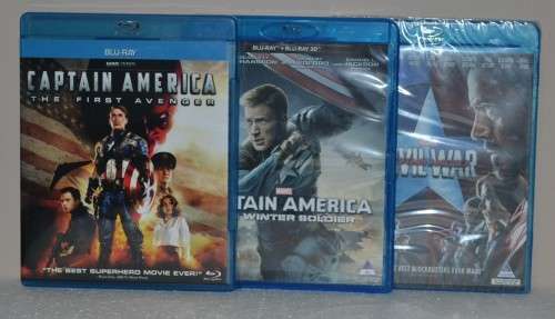 Captain America 1,2 and 3 [blu ray]