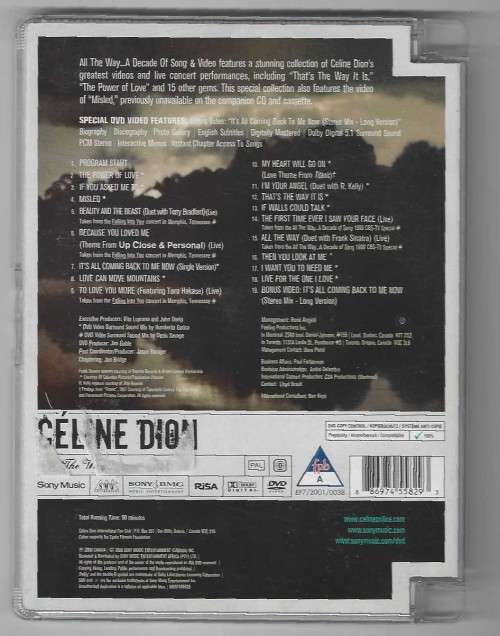 Celine Dion: All the way...A Decade of song and video (DvD)