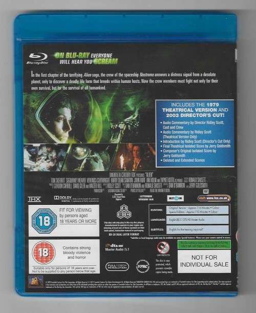 Alien 1/2/3/4 and Prometheus [blu-ray]