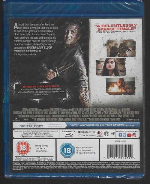 Rambo: Last Blood [blu ray]