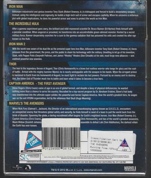 Avengers 6 movie collection [blu ray]