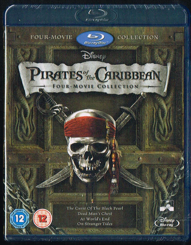Pirates of the Caribbean 1/2/3/4 [blu ray]