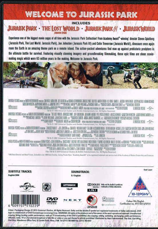 Jurassic Park 1 to 4 Collection