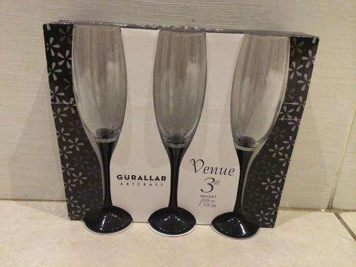 3x stylin' Champagne Glasses (220ml)