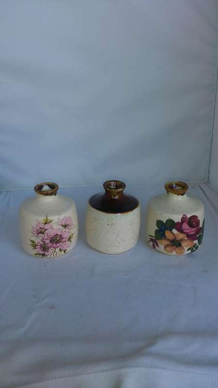 vintage ceramic stoneware ink jars