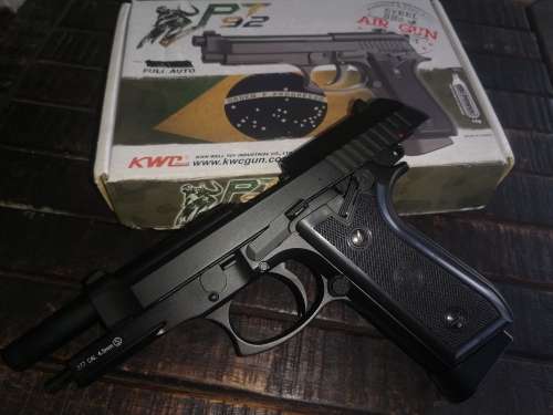1 Only CO2 GAS BLOWBACK M92 FULL AUTO /SEMI AUTO METAL HEAVY FULL WEIGHT 4.5MM STEEL BB PISTOL