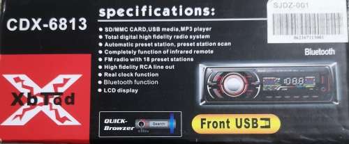 CAR USB Bluetooth RADIO with AUX-MP3-FM-USB-SD Card with control panel