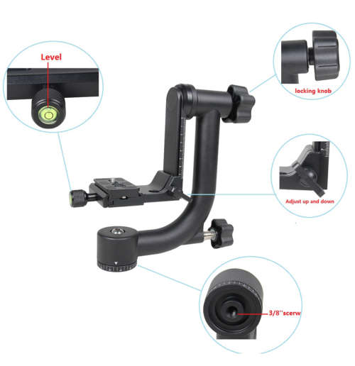 T525 Professional Gimbal Tripod Head