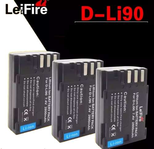 PENTAX D-Li90 BATERY FOR PENTAX K SERIES CAMERA /3 PCS