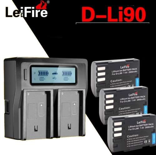 PENTAX D-Li90 3in1 battery kit for pentax K SERIES CAMERA