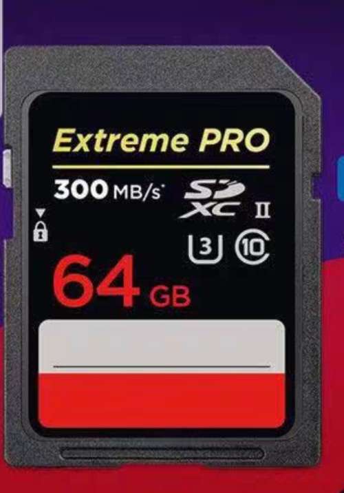 64GB SanDisk SDXC Card 300MB/S Class 10