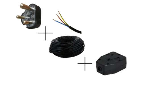 220 Volt Power Extension Lead Combo |  3pin Plug + Janus Plug + 25 Meter 3-Core Power Cable 1.5mm