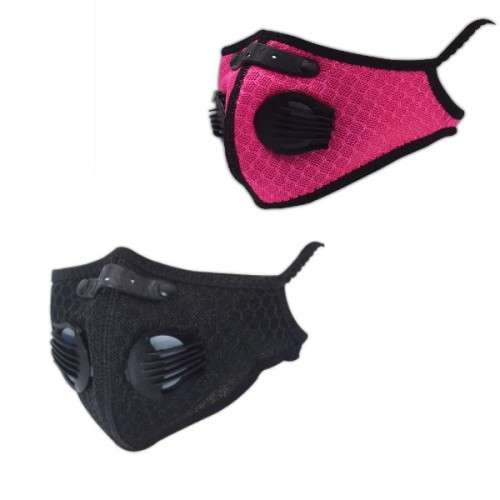 2 Pack Kids Sports Face Mask - Black and Pink