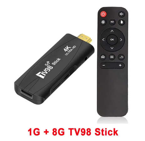 TV98 TV Stick 4K Smart Android 12.1 TV Box 2.4G 5G WiFi Smart TV Box Network Media Player
