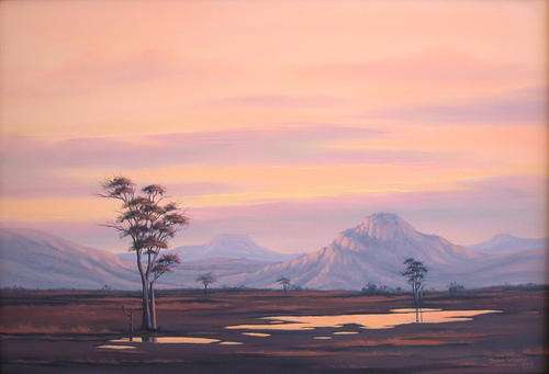 DANE WILLERS Oiginal Oil: Karoo Dawn