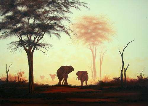 DANE WILLERS Original Oil: Chobe Sunset