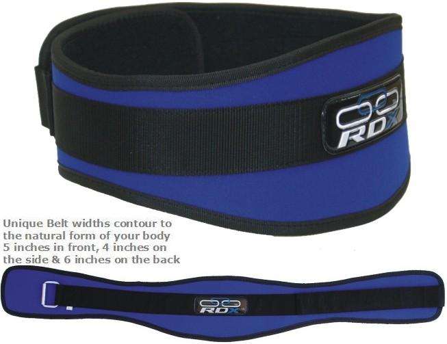 BLUE Weight Lifting Belt Gym lower Back Support size L