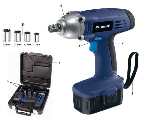 Cordless Impact  wrench 18v  einhell BT-CW 18 i 5 pce  german quality