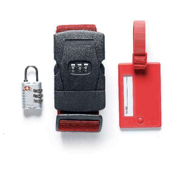 Travel mate 3 in one luggage security kit