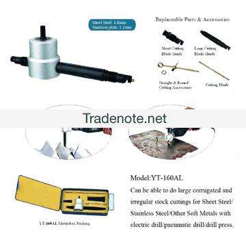 Double-Headed Nibbler Tools YT-160AL fits pneumatic and electric drill