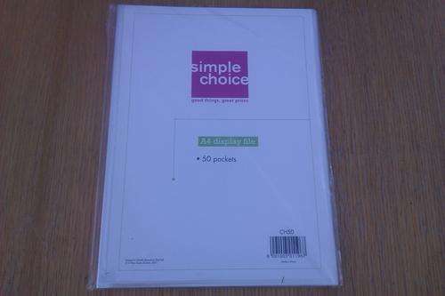 A4 display files 50 pockets