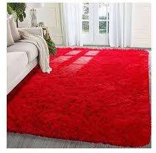 RED FLUFFY CARPET