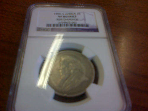 ZAR NGC 1896 SOUTH AFRICA 2 SHILLING GRADED VF DETAILS