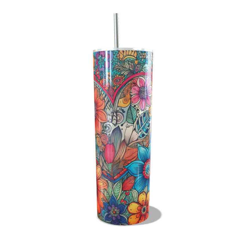 Beautiful designed floral tumbler