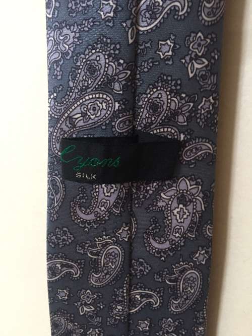 LYONI Paisley Print Silk Tie