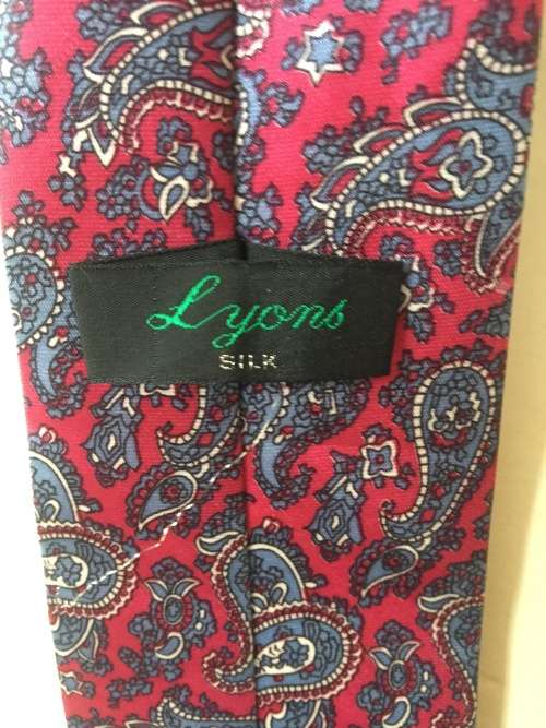 LYONI Paisley Print Silk Tie