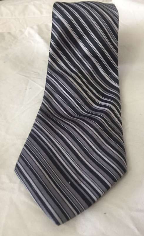 MARKHARMS Grey Stripe Tie