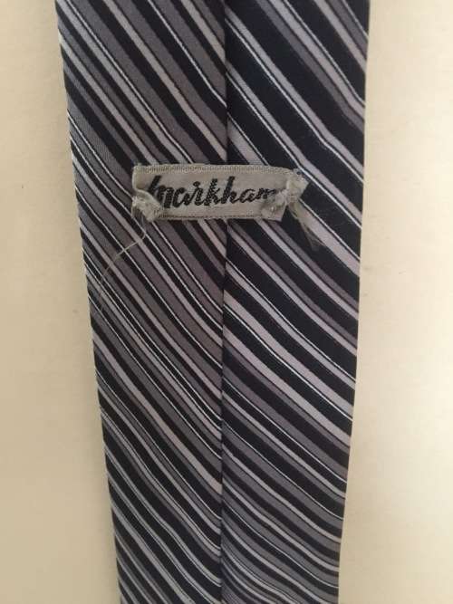 MARKHARMS Grey Stripe Tie