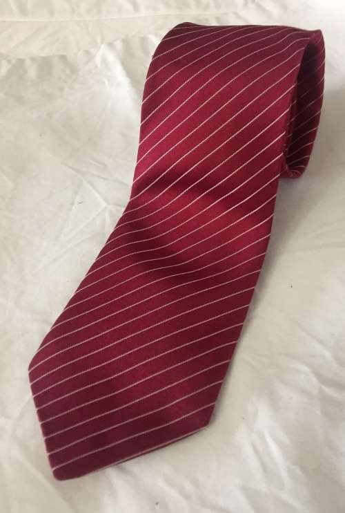 SERVUS Polyester Red Stripe Tie