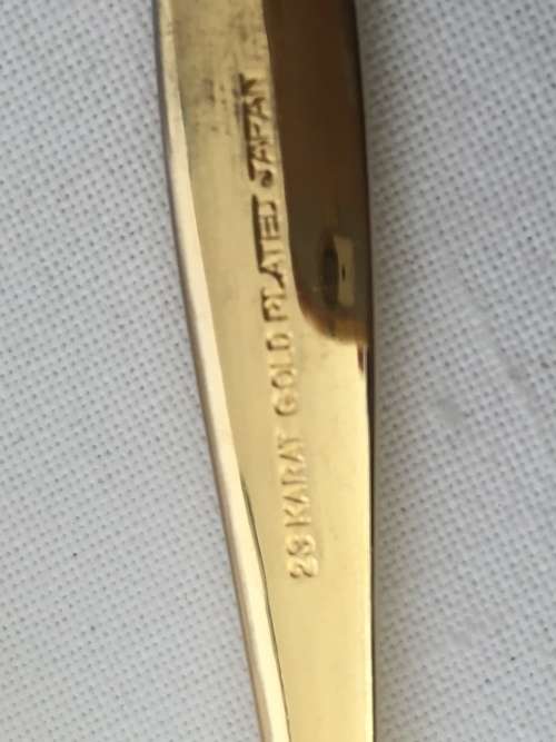 Set of 23 Karat goldplated teaspoons - Japan