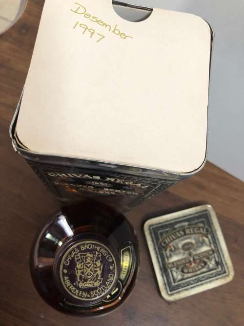Chivas Regal 12 years old Blended Scotch Whisky in `The Scottish Wildlife Collection` Tin Dated 1997