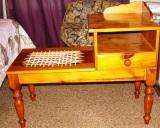 Knotty Pine telephone bench/table