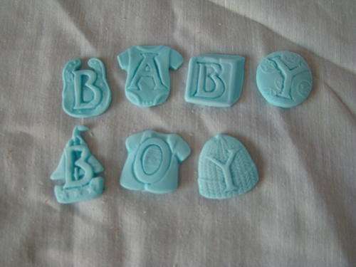 Baby boy edible cake decorations