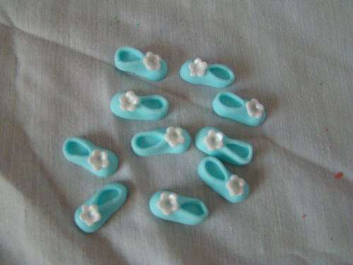 Edible Baby boy shoes cake decorations