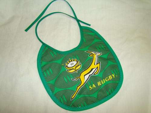 S A Rugby baby bib
