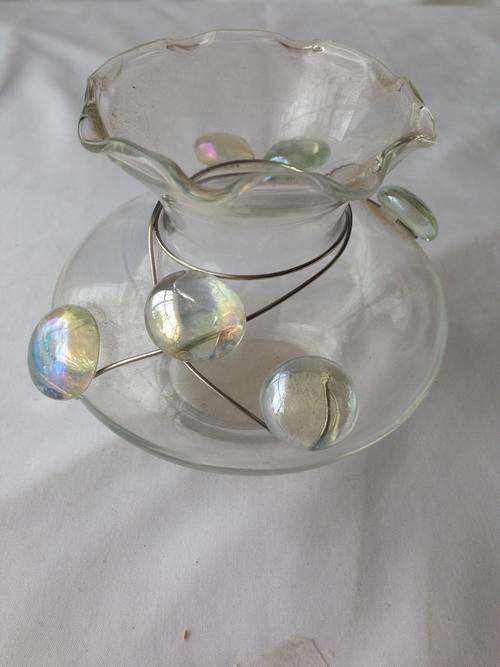 Glass vase with lovely detail