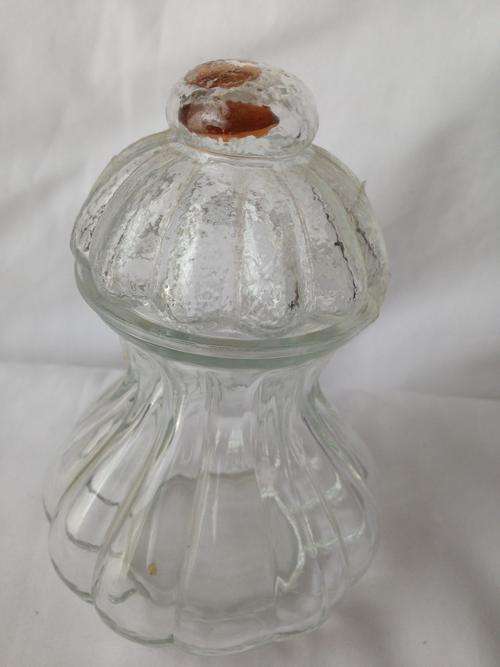 Glass jar with lovely lid detail