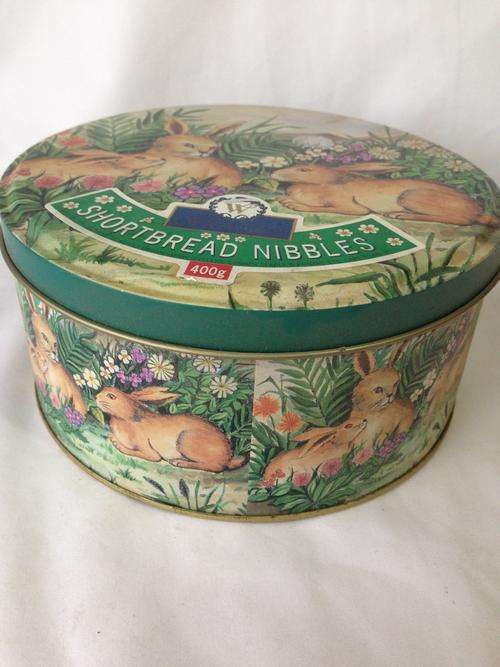 Lovely bunnies biscuit   tin