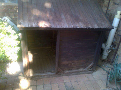 Wooden dog house
