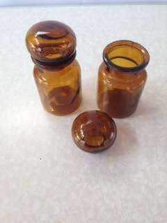 1970's Brown glass bottle set